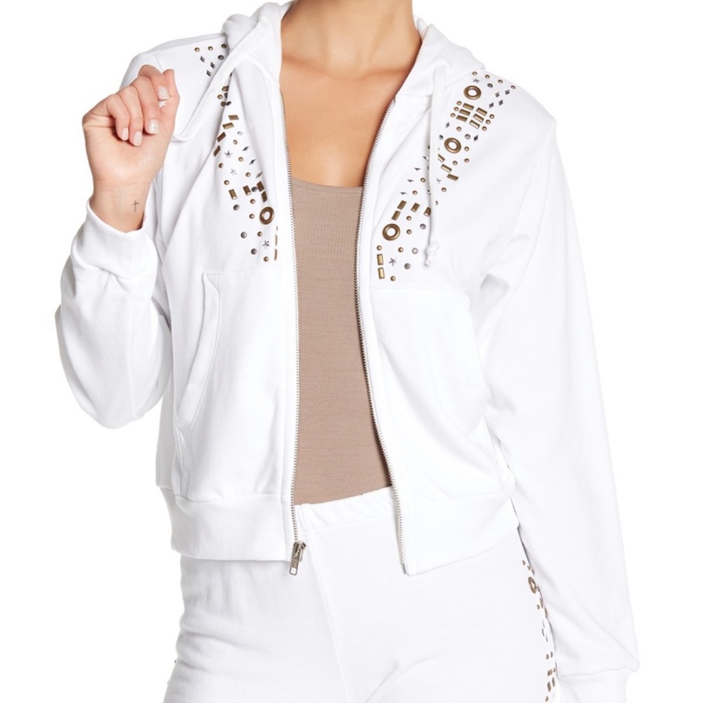 NWT Wildfox Urban Cowgirl ZIP Hoodie M Embellished
